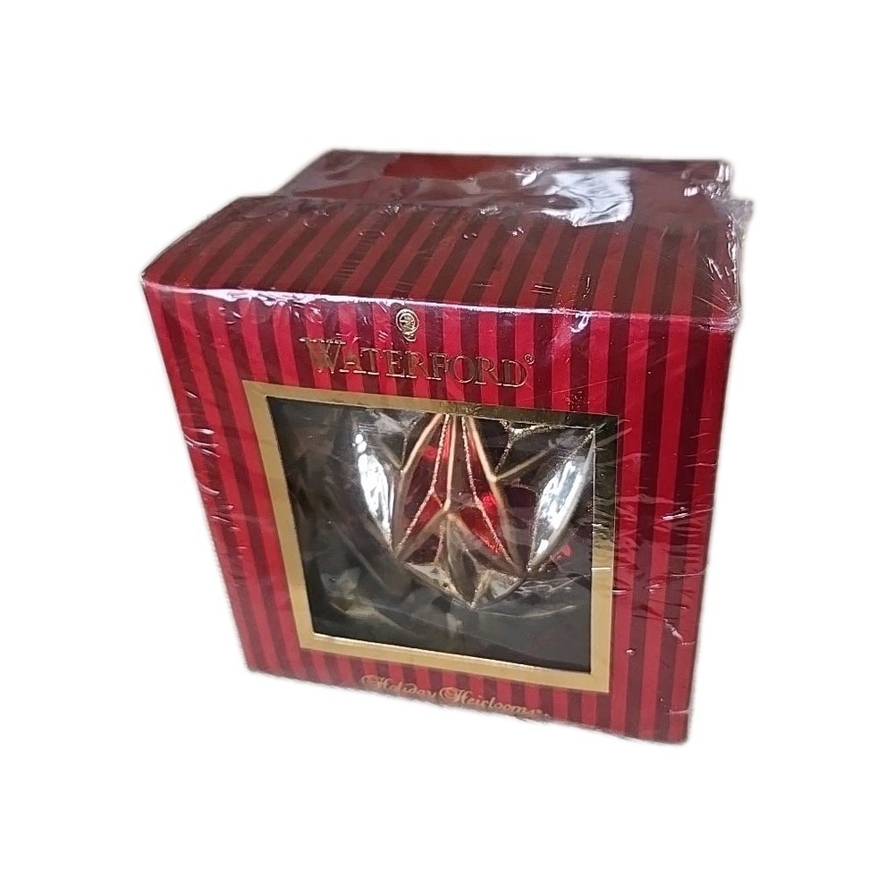 Waterford Red Gold Stained Glass Ornament Waterford Heirlooms Collection NIP